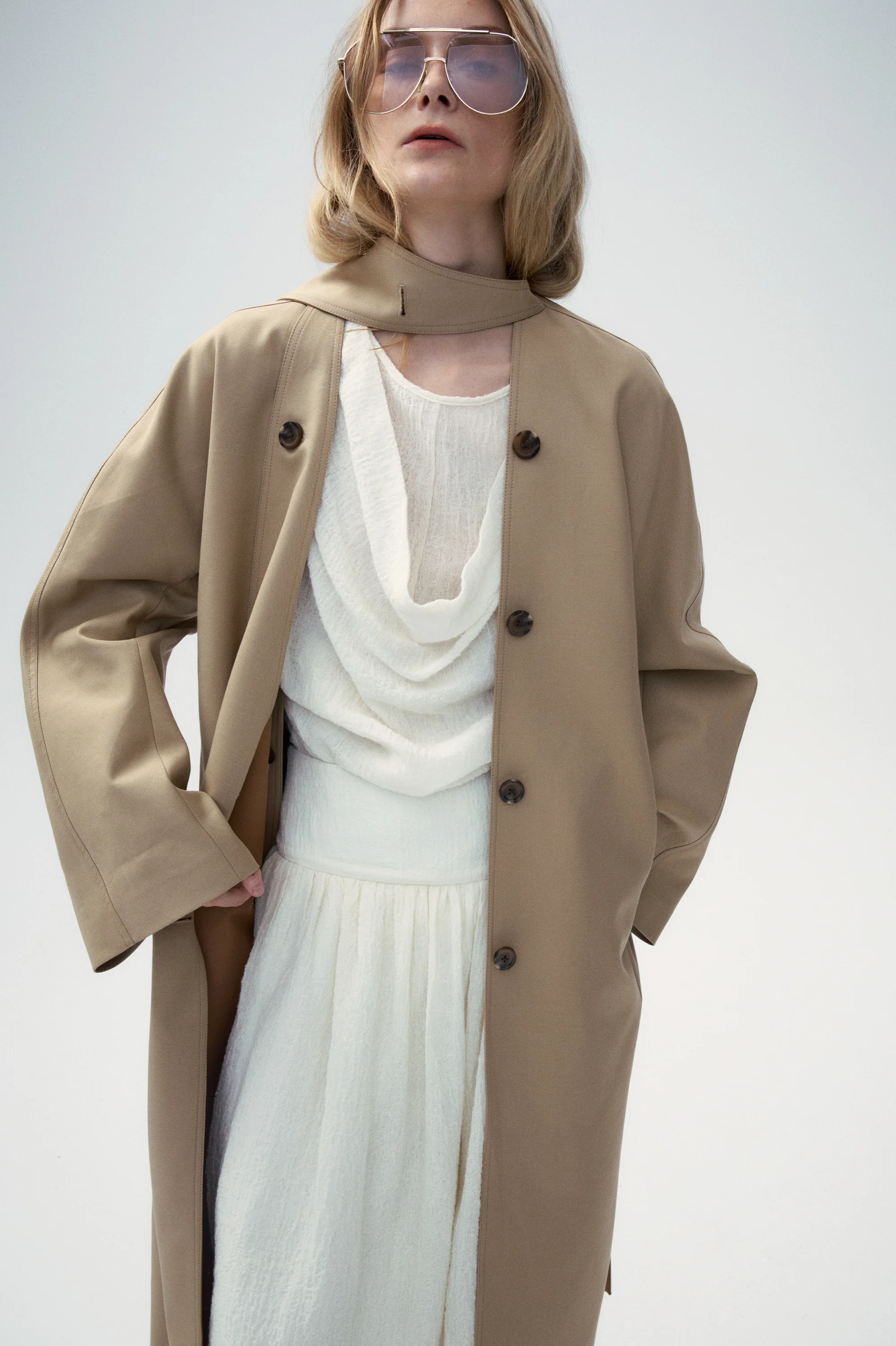 Crease-Resistant Oversized Trench Coat - Image 5