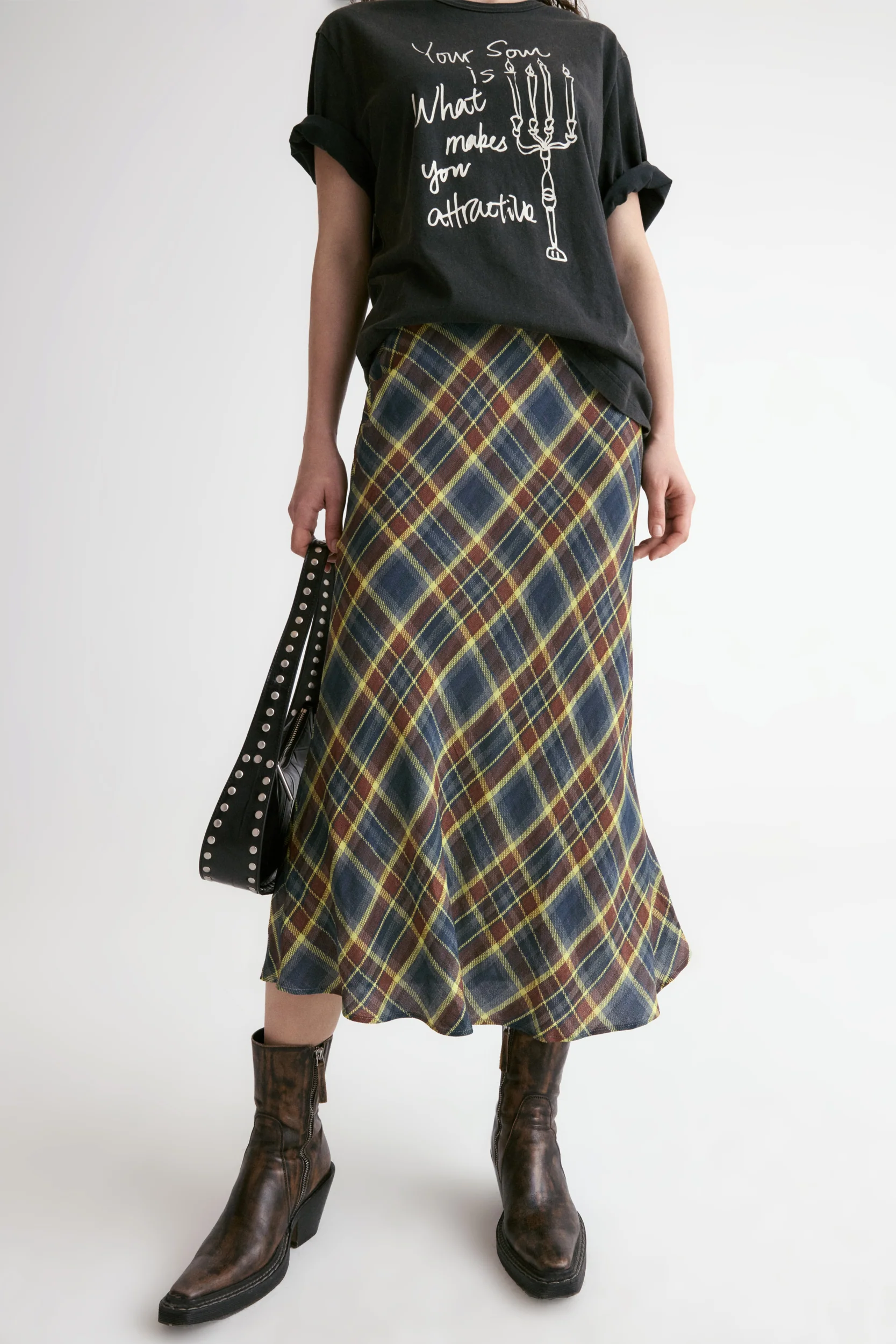 Ziggy Checked Midi Skirt - Image 2