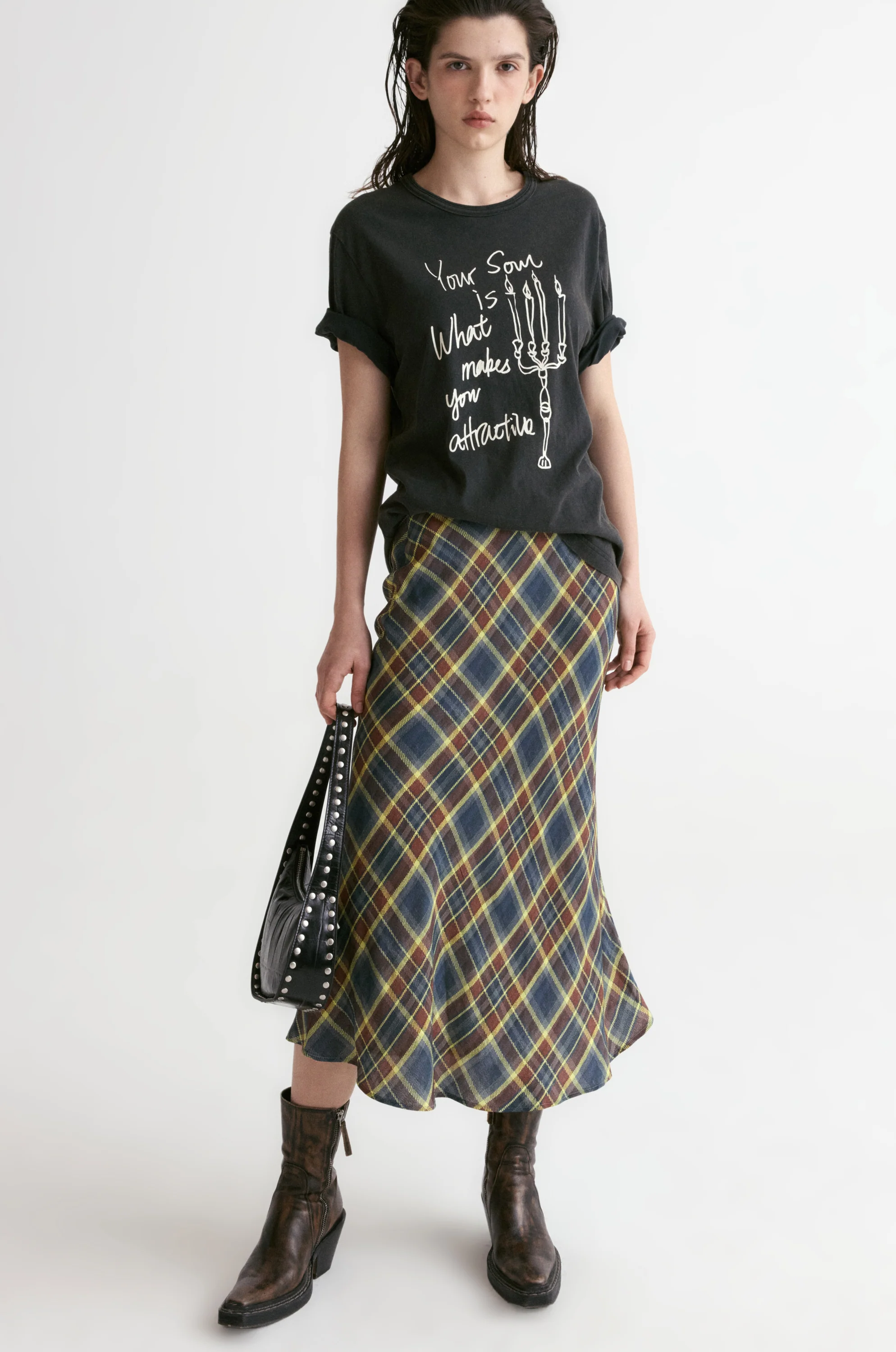 Ziggy Checked Midi Skirt - Image 3