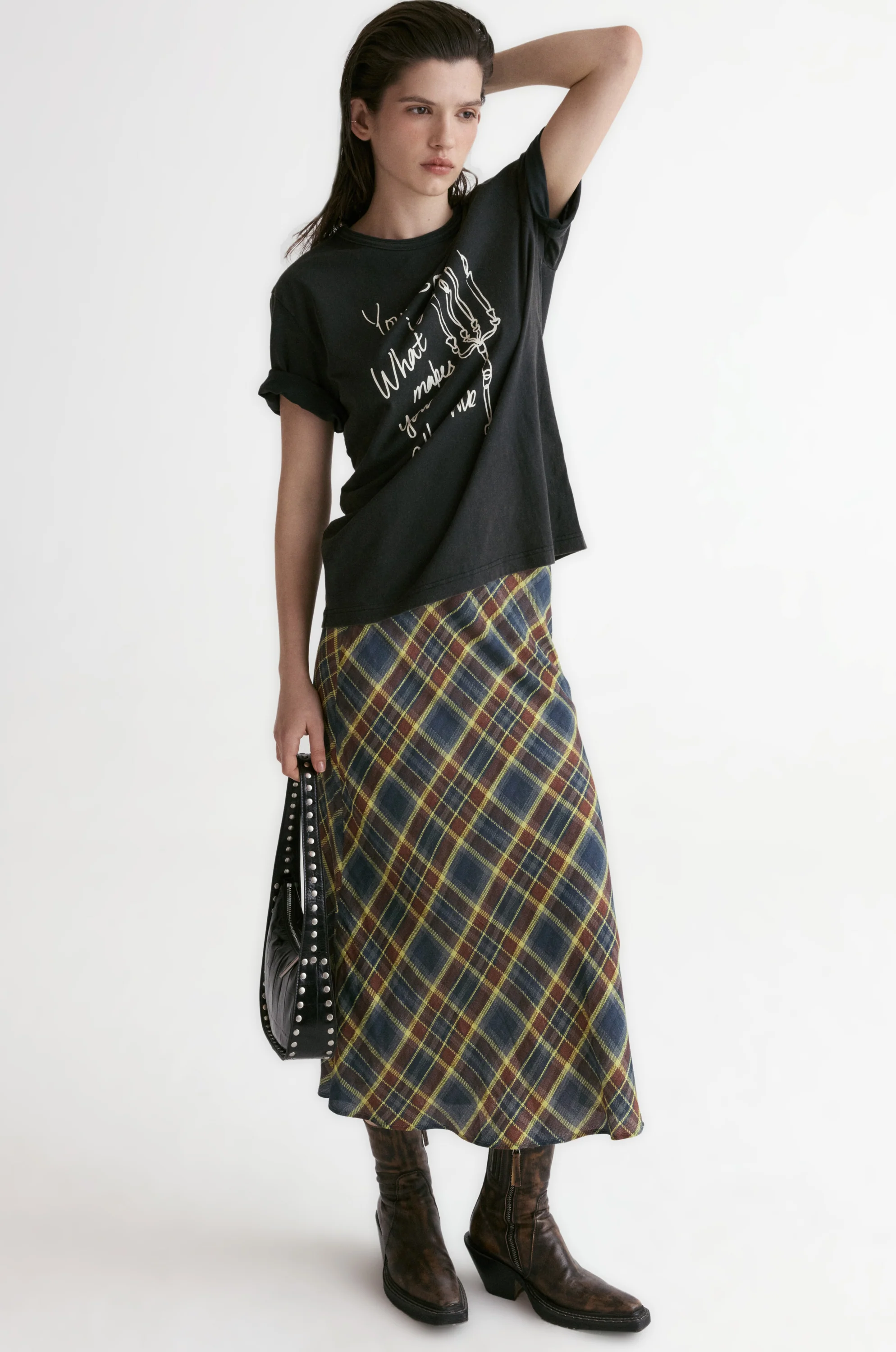 Ziggy Checked Midi Skirt - Image 4