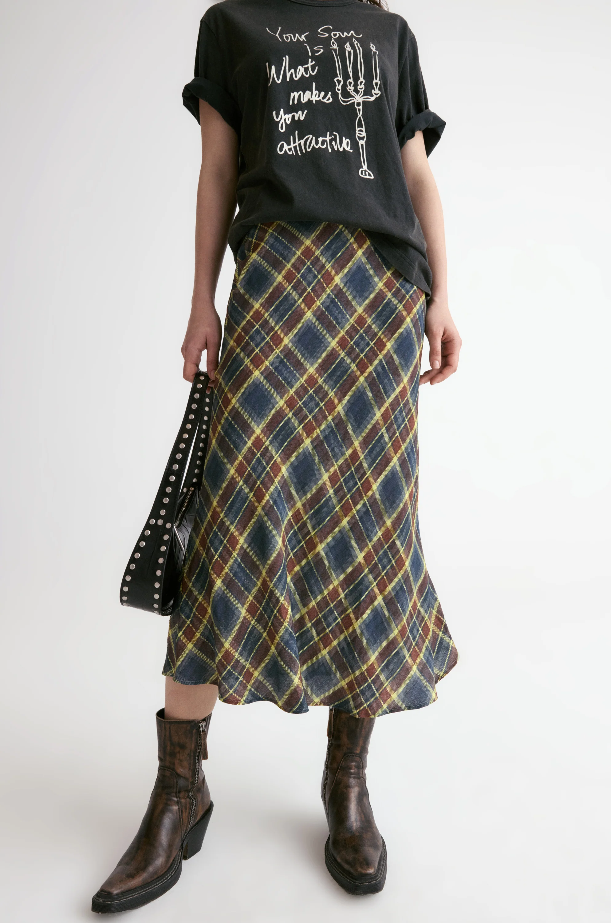 Ziggy Checked Midi Skirt - Image 5