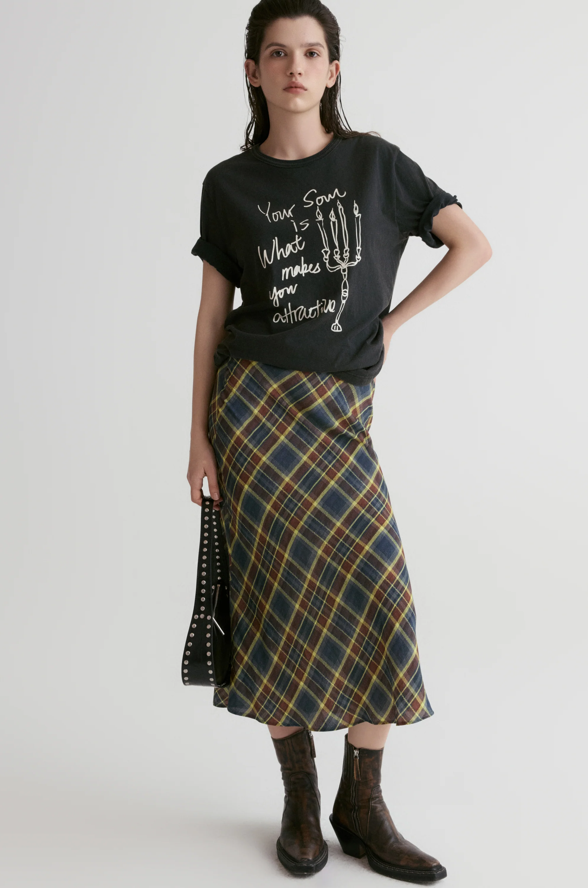 Ziggy Checked Midi Skirt - Image 7